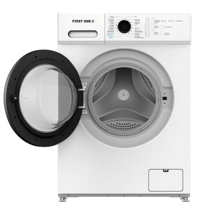 Lave-linge frontal FIRST ONE FLL61000WH - 6 Kg - 1000 tr/mn - 16 programmes - Eco - Intensif -  Rapide – Très Faible conso