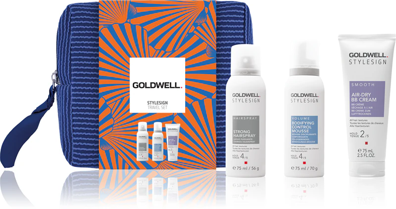 Kit de viagem Goldwell StyleSign para alisar e manter o volume