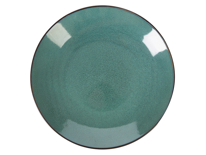 Talerz obiadowy Wabi Sabi Jadeite ceramiczny zielony