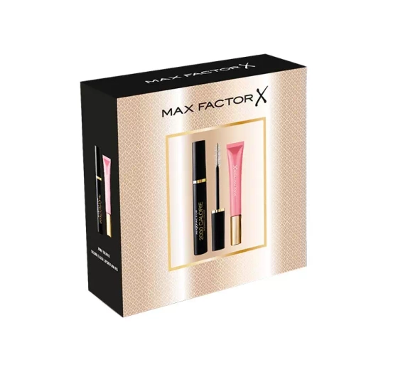 Max Factor Zestaw do makijażu tusz 2000 Calorie Dramatic Volume Czarny 9 ml   błyszczyk Colour Elixir 010 9 ml