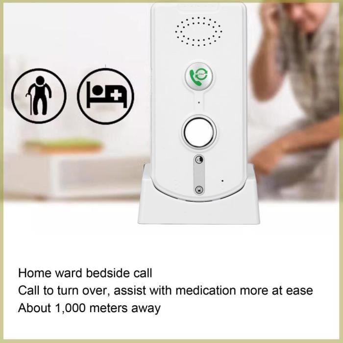 Intercomunicador de voz bidireccional Cocosity, intercomunicador de voz bidireccional para personas mayores, sistema manos libres, hardware de oficina, blanco y negro.