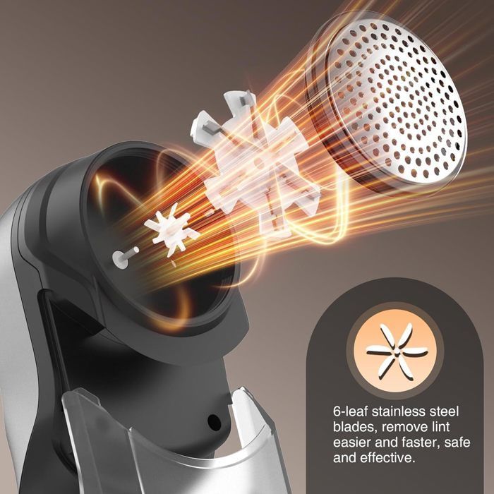 Rasoir Anti Bouloche - Électrique Rechargeable - 2 Vitesses - Écran LED - Collecteur Extra Large