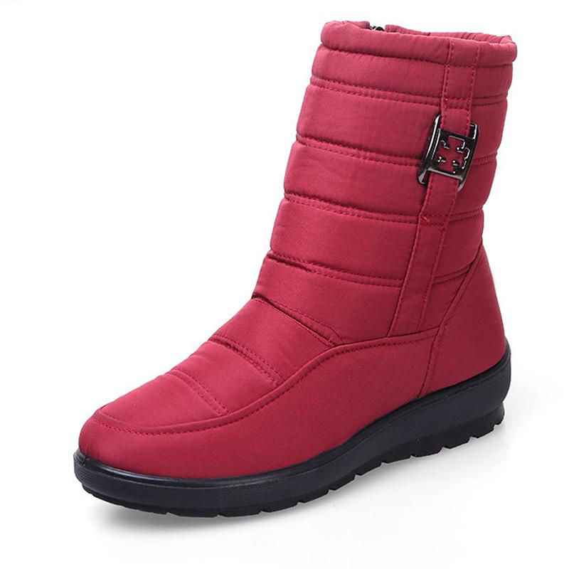 Bottes imperméables et souples pour femme, bottines de haute qualité avec intérieur en fourrure chaude, chaussures d'hiver pour femme