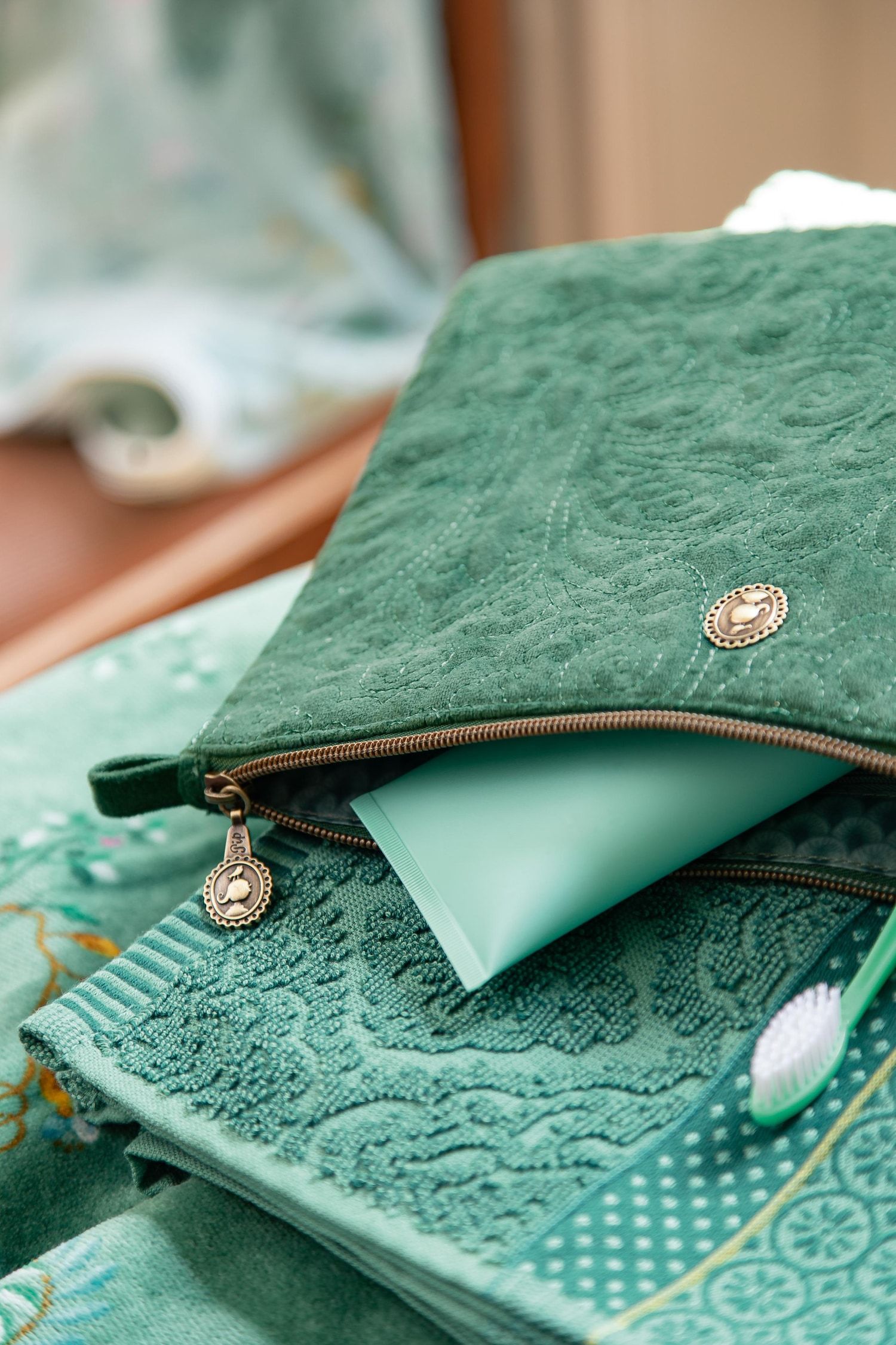 PIP Studio Quiltey Days velika torba za šminku, crvena - 1 komad