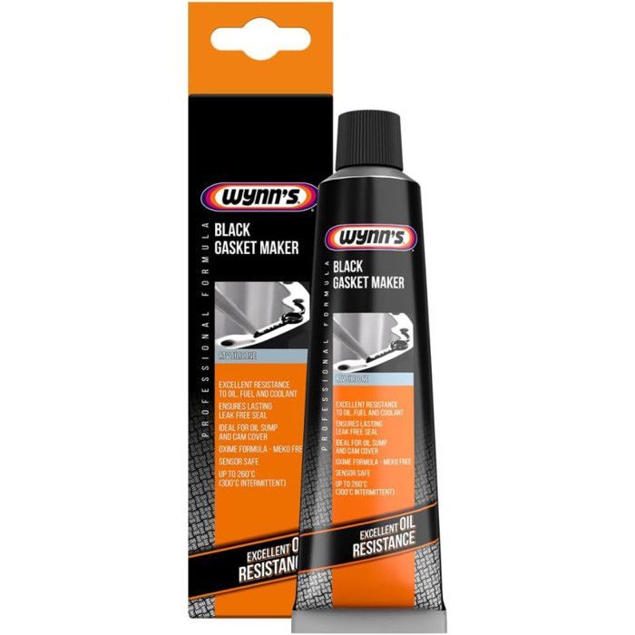Junta de sellado - Silicona RTV sin MEKO - Negra - Ultra resistente - Alta temperatura - Wynn's