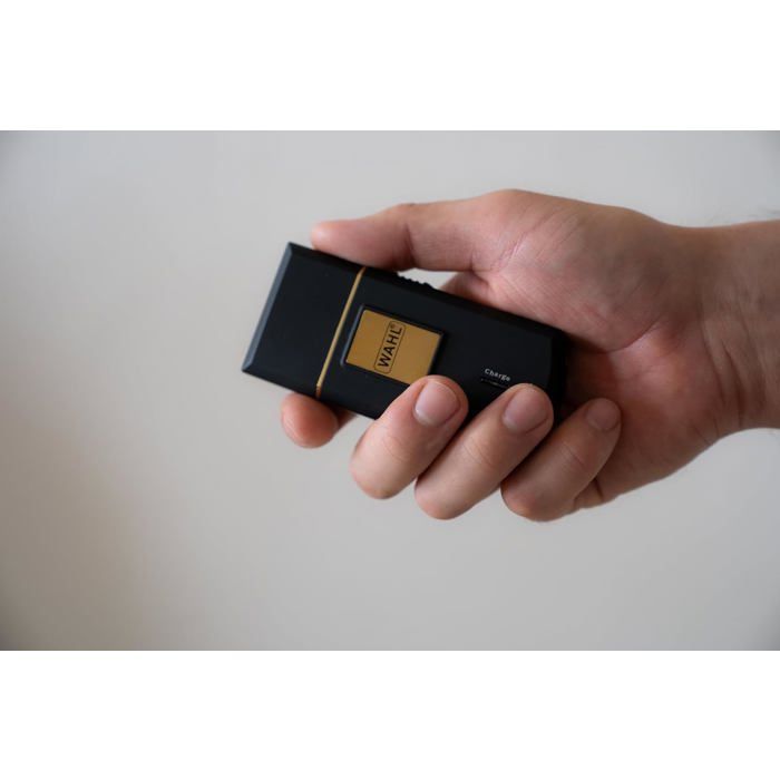 Wahl Travel Shaver Gold - Rasoir sans fil rechargeable (voyage/barbe/cheveux), format compact