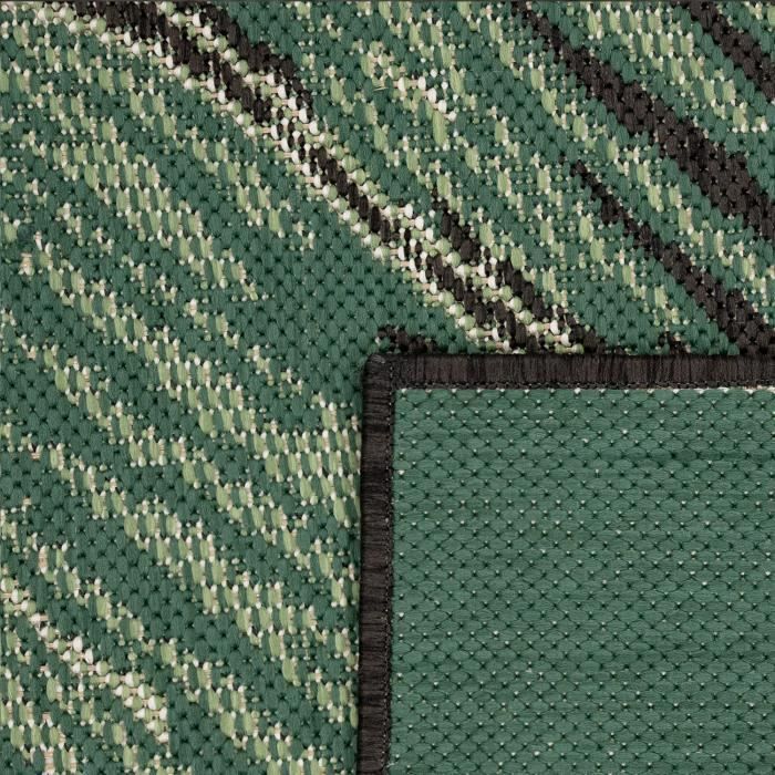 Alfombra de exterior Paco Home para patio, sala de estar, cocina, estampado floral, flores de la selva, verde, 200x290 cm