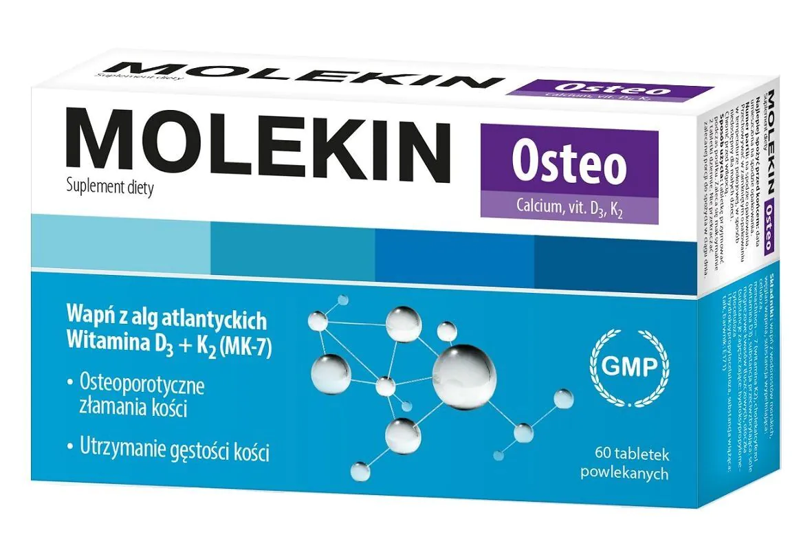 Molekin Osteo Calcium + D3 + K2, Tabletki