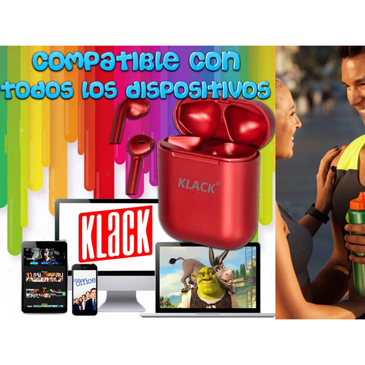  Auriculares Bluetooth 5,0 Inalámbricos Klack-kompatibel med Iphone Xiaomi Samsung Huawei
