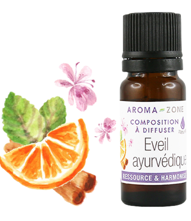 Composition huiles essentielles pour diffuseur Éveil Ayurvédique 10ml