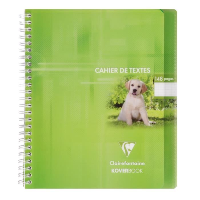 Clairefontaine Koverbook - Notebook 17 x 22 cm - 148 pages, ruled (Séyès) - Polypropylene binding - Assorted colors