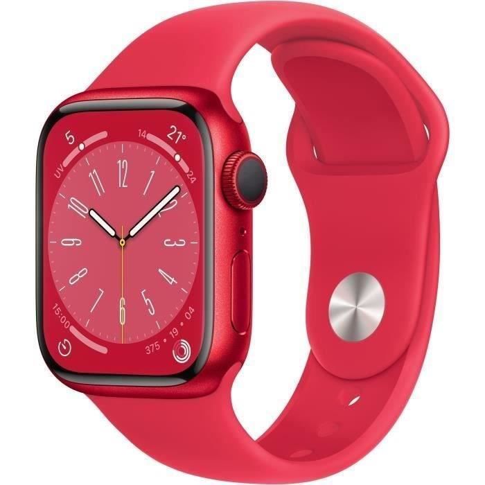 Apple Watch Series 8 GPS - 41 mm - Caja de aluminio (PRODUCT)RED - Correa deportiva (PRODUCT)RED (2022) - Reacondicionado - Excelente