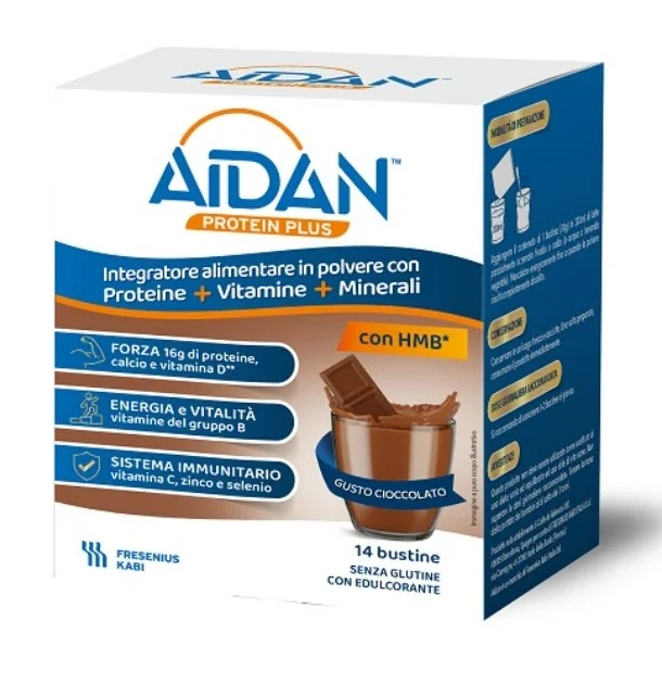 AIDAN Aidan Protein Plus 14 sachês Chocolate Sem glúten