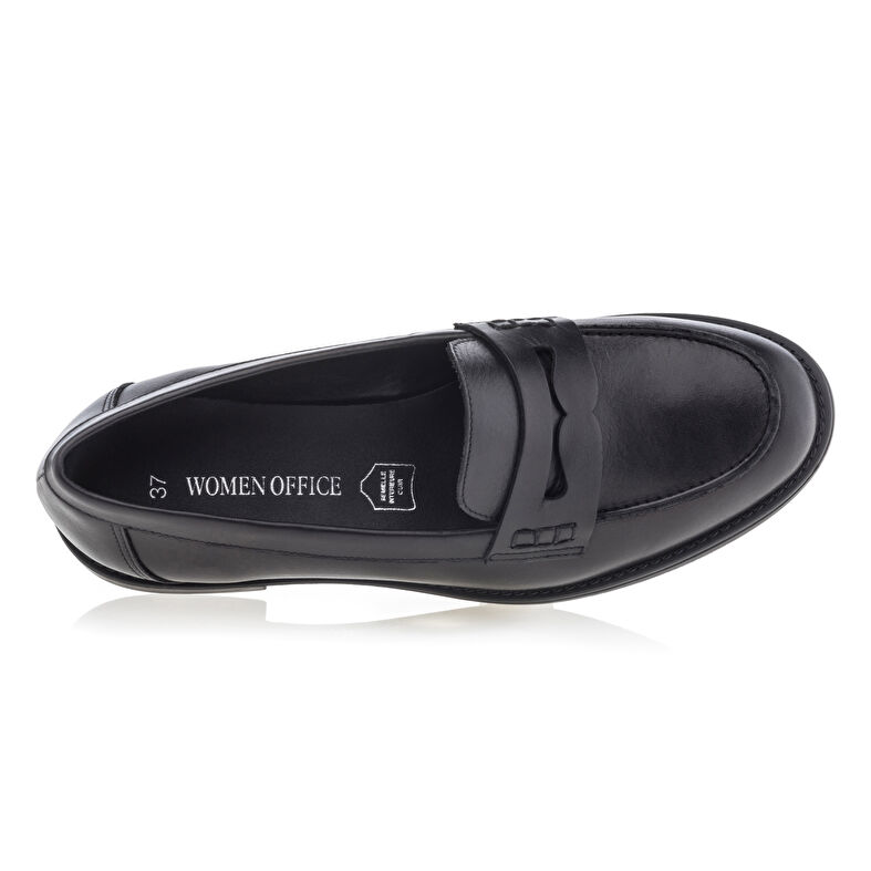 Schwarze Damen-Loafer/Bootsschuhe