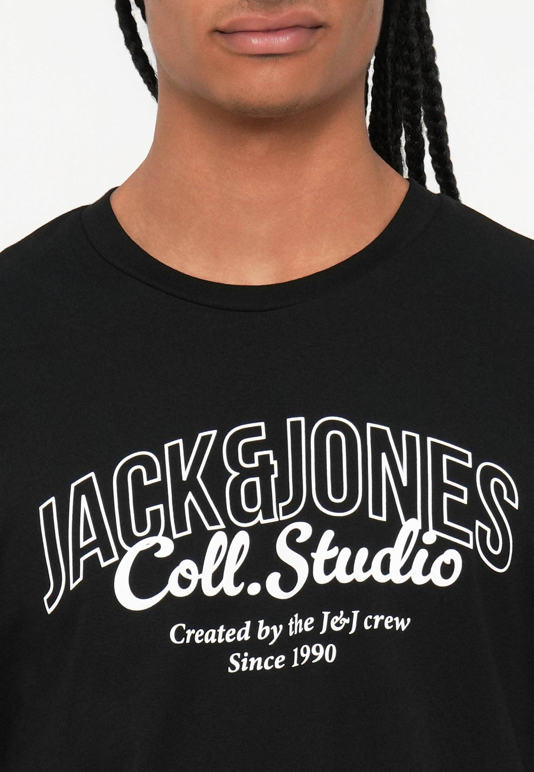Jack & Jones JJMAKOTO TEE 5PACK - Camiseta estampada - branca/vintage/creme/preta/azul-celeste