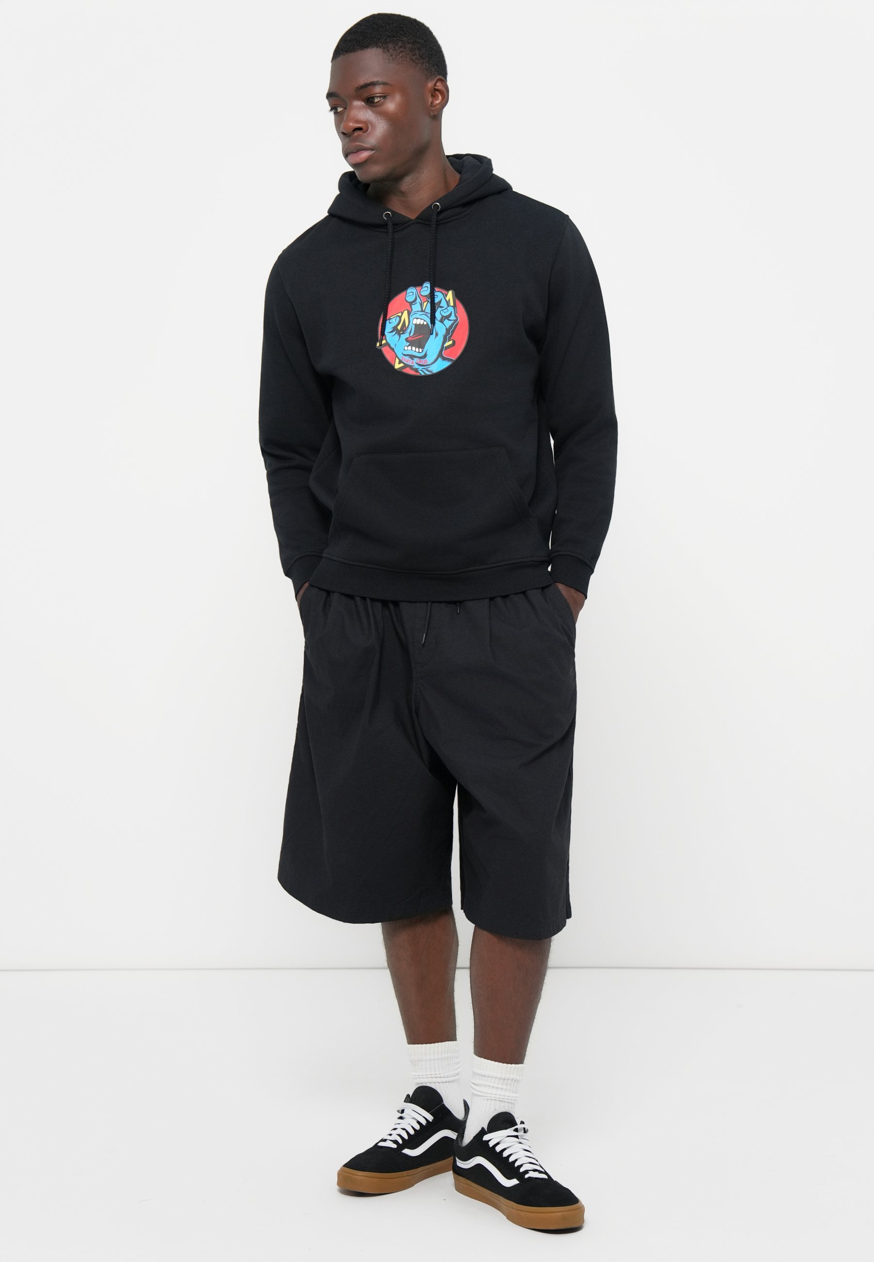 Santa Cruz LOGO HOOD UNISEX - Huppari - black