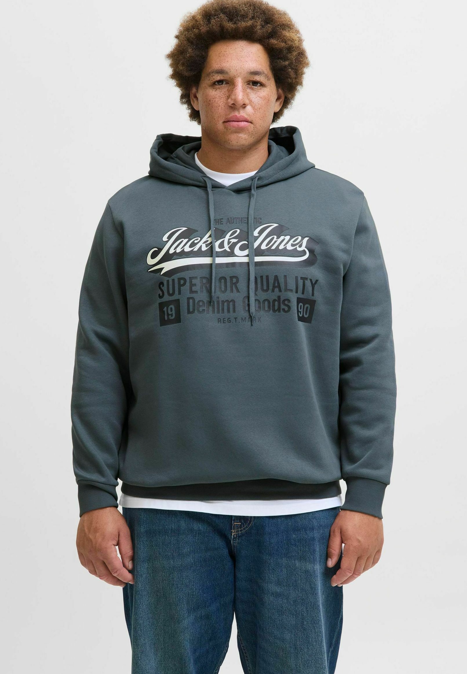 Sweat à capuche Jack & Jones JJELOGO - temps orageux