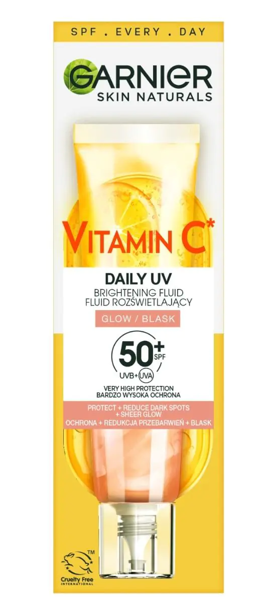 Garnier Skin Naturals Vitamin C UV Daily Fluid do twarzy SPF50+, Sheer Glow