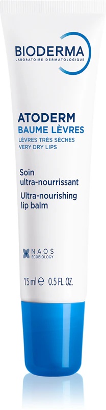 Bioderma Atoderm balzam za ustnice, regeneracijski balzam za suhe ustnice