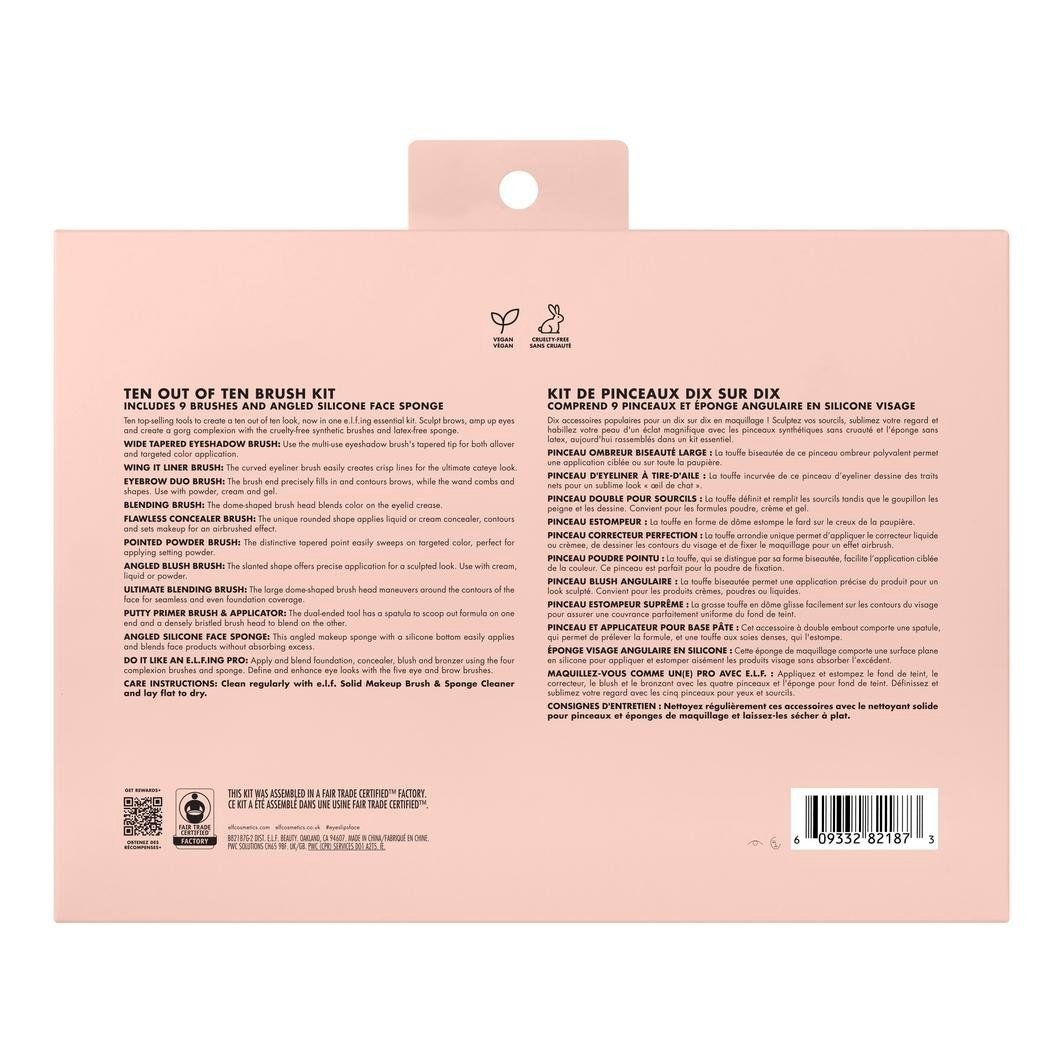 Komplet čopičev za kozmetiko elf »Deset od desetih« – 1 kos
