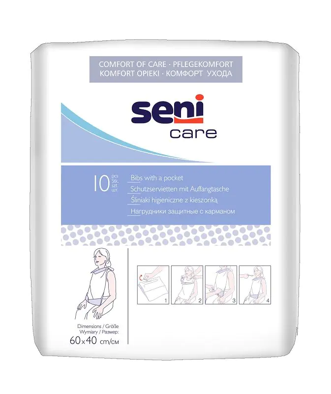 Seni Care, Jednorazowe śliniaki higieniczne z kieszonką
