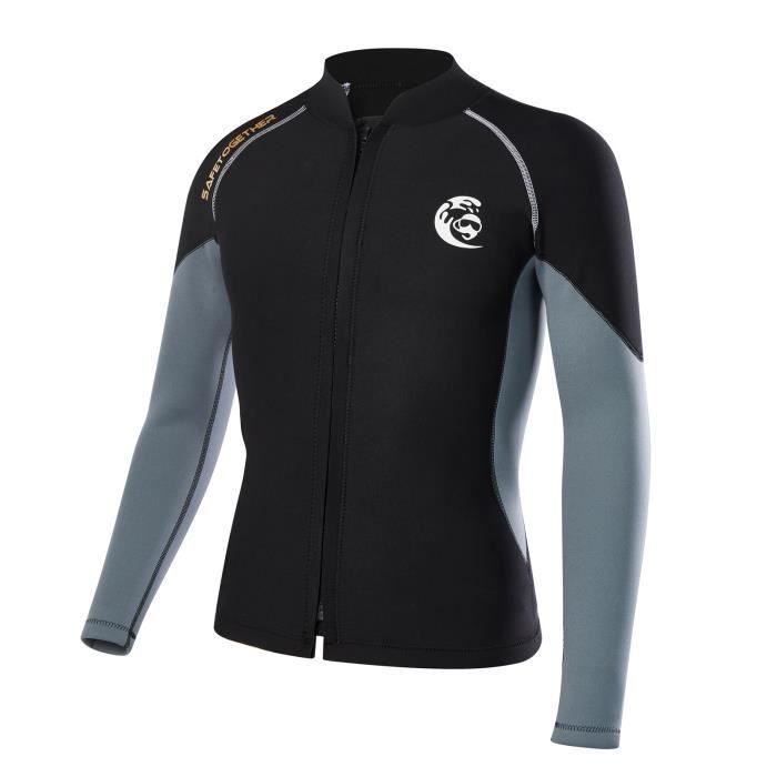 Men's 2mm Neoprene Wetsuit - Long Sleeve Jacket - Water Sports - Scuba Diving, Swimming, Surfing