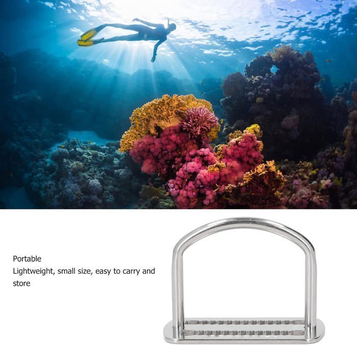 Stainless Steel Serrated Scuba Diving Weight Belt Retainer Stopper, D-Ring Retainer Plugs