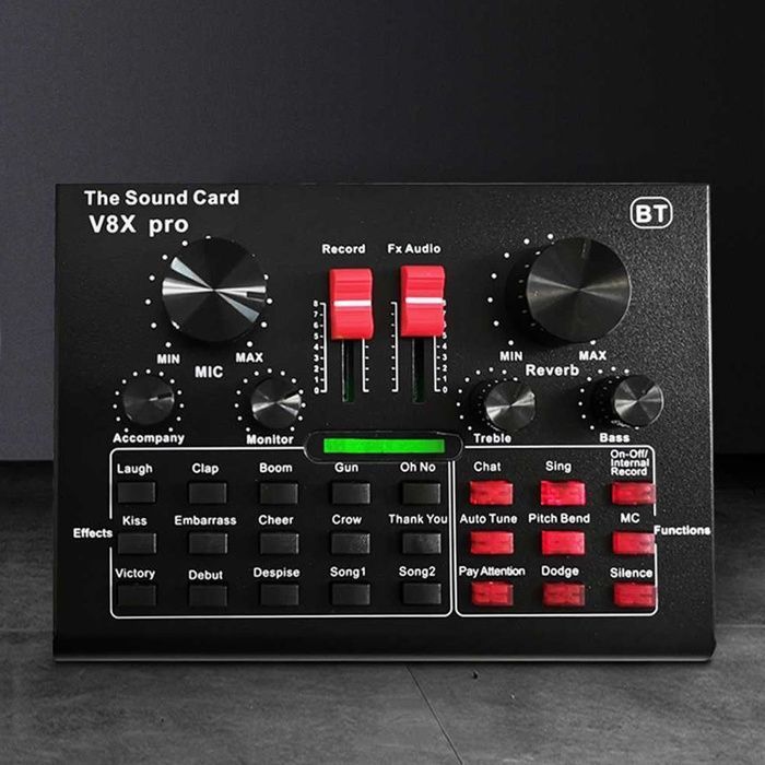 Studio microphone with mixer, sound card, Bluetooth karaoke Sodial V8x Pro KIT