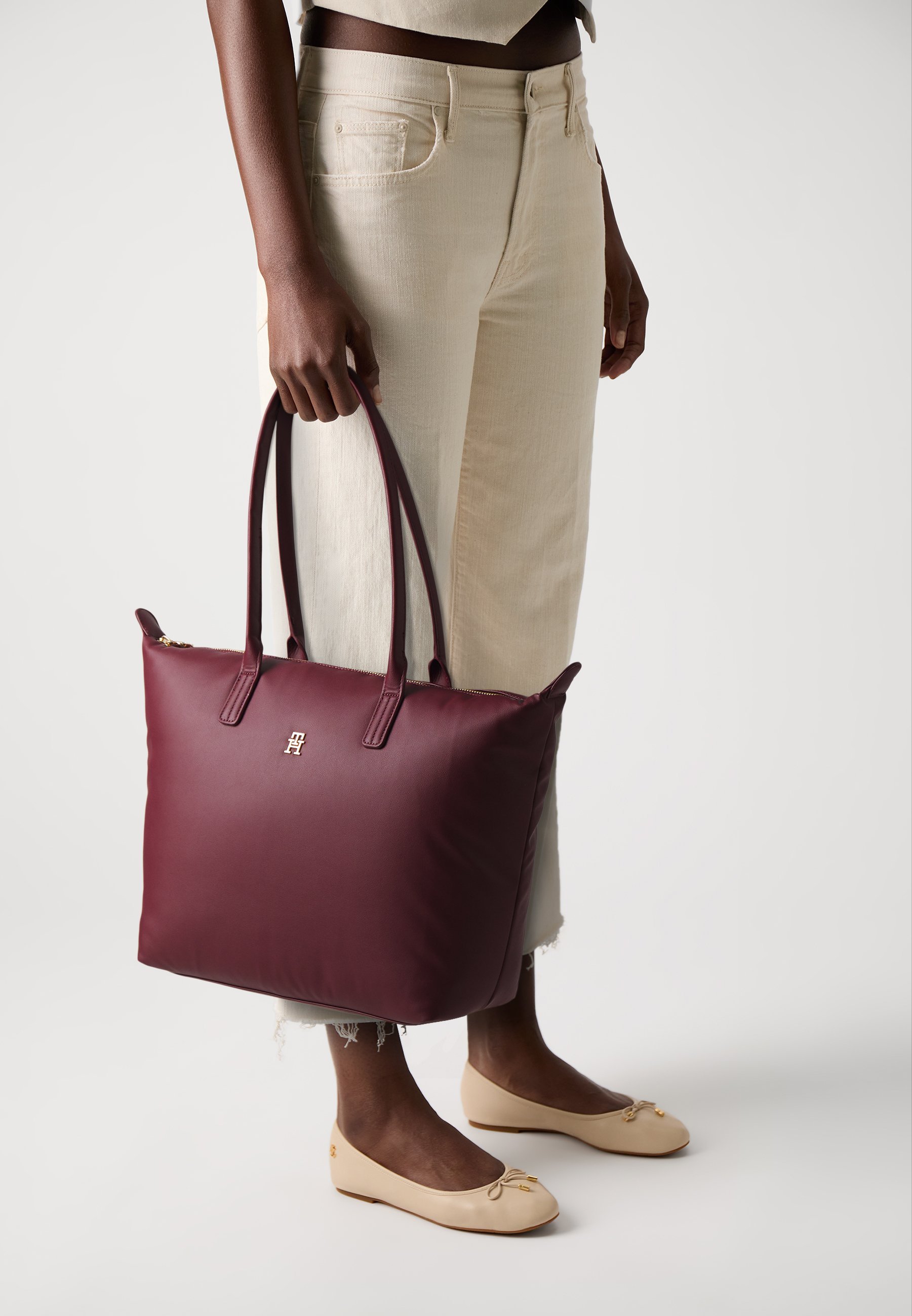 Tommy Hilfiger POPETTE SOFT TOTE - Handtasche - tiefes Rot