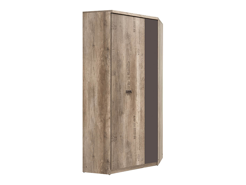 Szafa narożna Malcolm 96x96 cm dąb canyon monument nadruk/szary wolfram