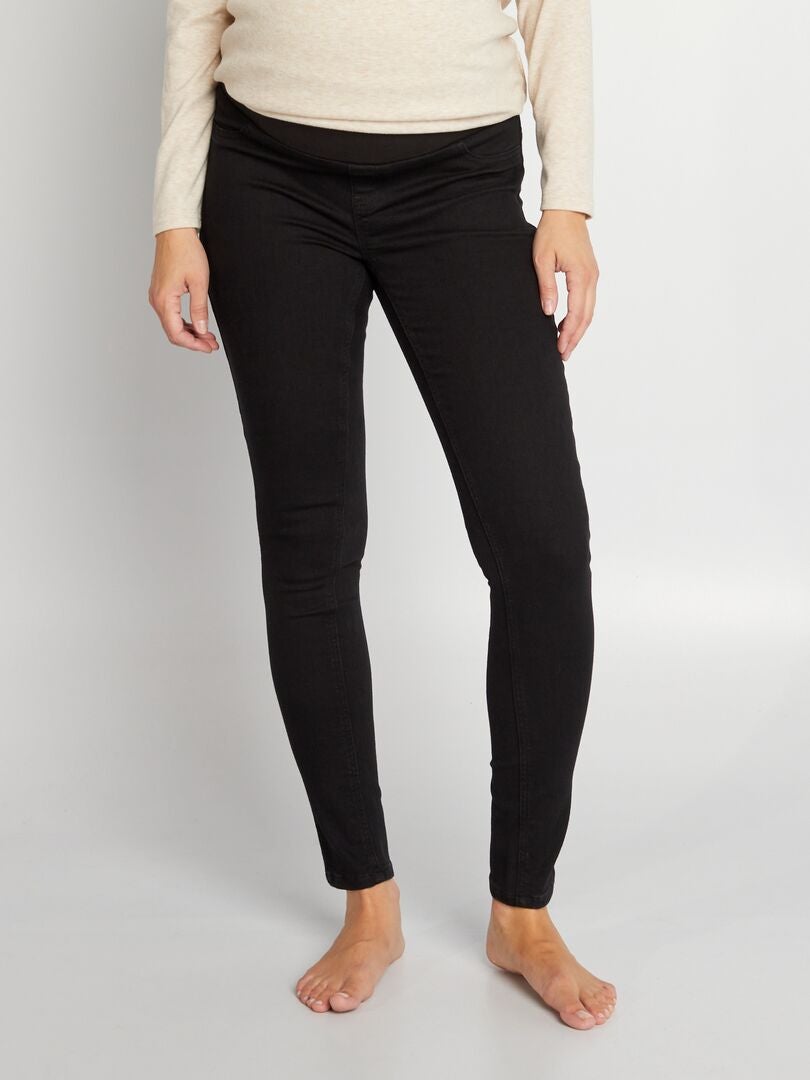 Stretch skinny jeans voor zwangere vrouwen - ZWART