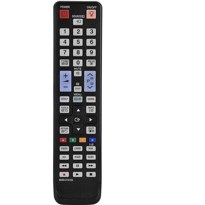 Remote control - Samsung - BN59-01015A - Black - 2 AAA batteries - 8m range