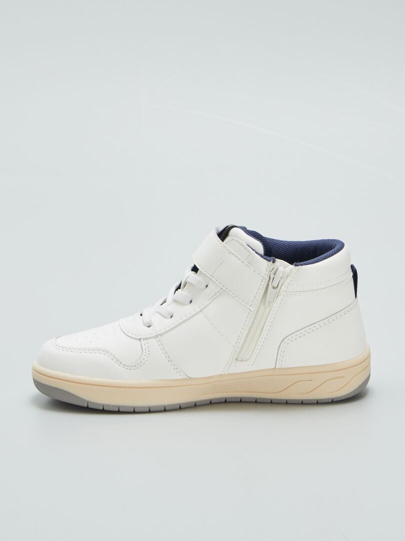 Tênis de cano alto bicolor - BRANCO