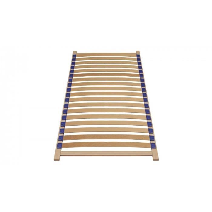 Base de cama flexible - HUCOCO - 90x200 - 36 listones de madera - Construcción estable - Ventilación óptima