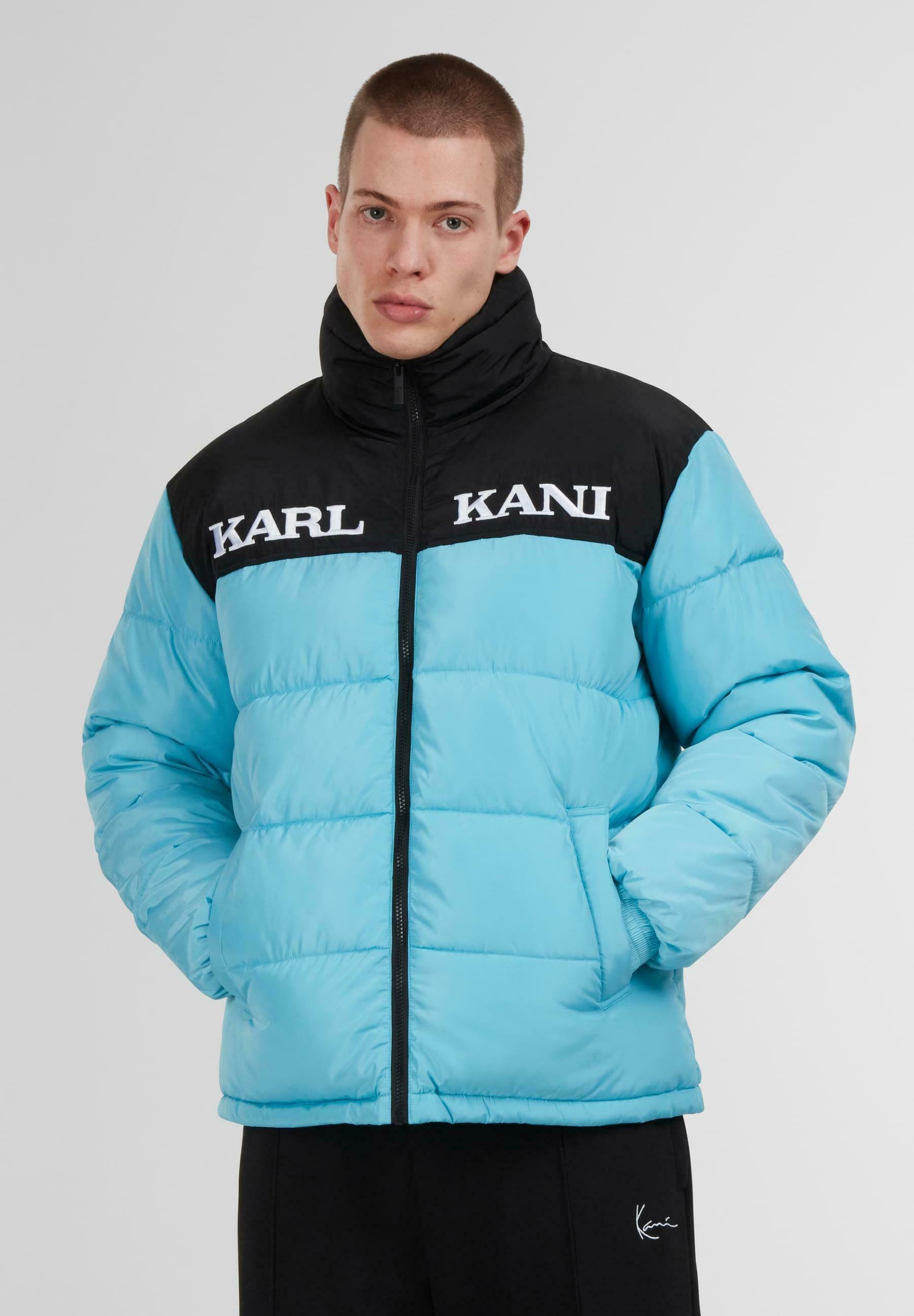 Karl Kani RETRO ESSENTIAL PUFFER - Giacca invernale - blu/nero