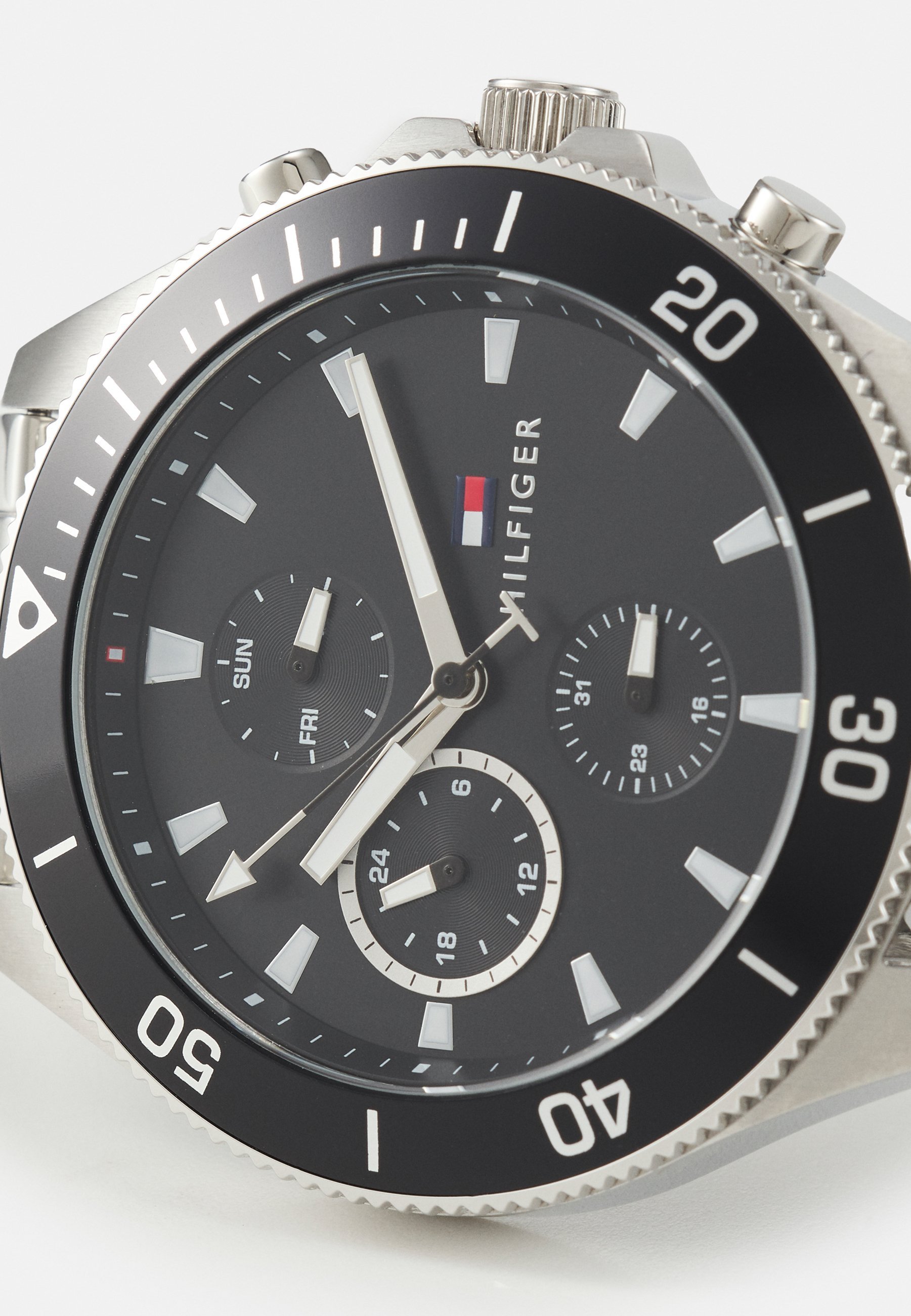 Tommy Hilfiger LARSON - Horloge - zilverkleurig/zwart