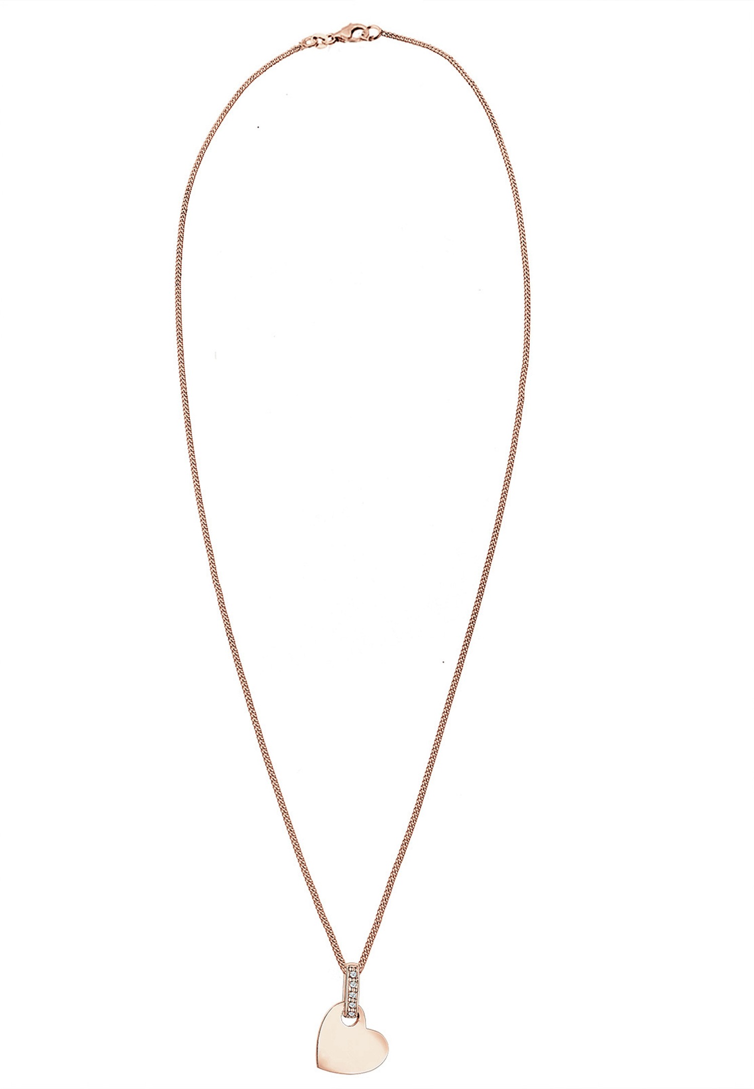 Elli DIAMONDS Femme Pendentif Coeur Classique avec Diamant (0,05 ct.) en Argent Sterling 925