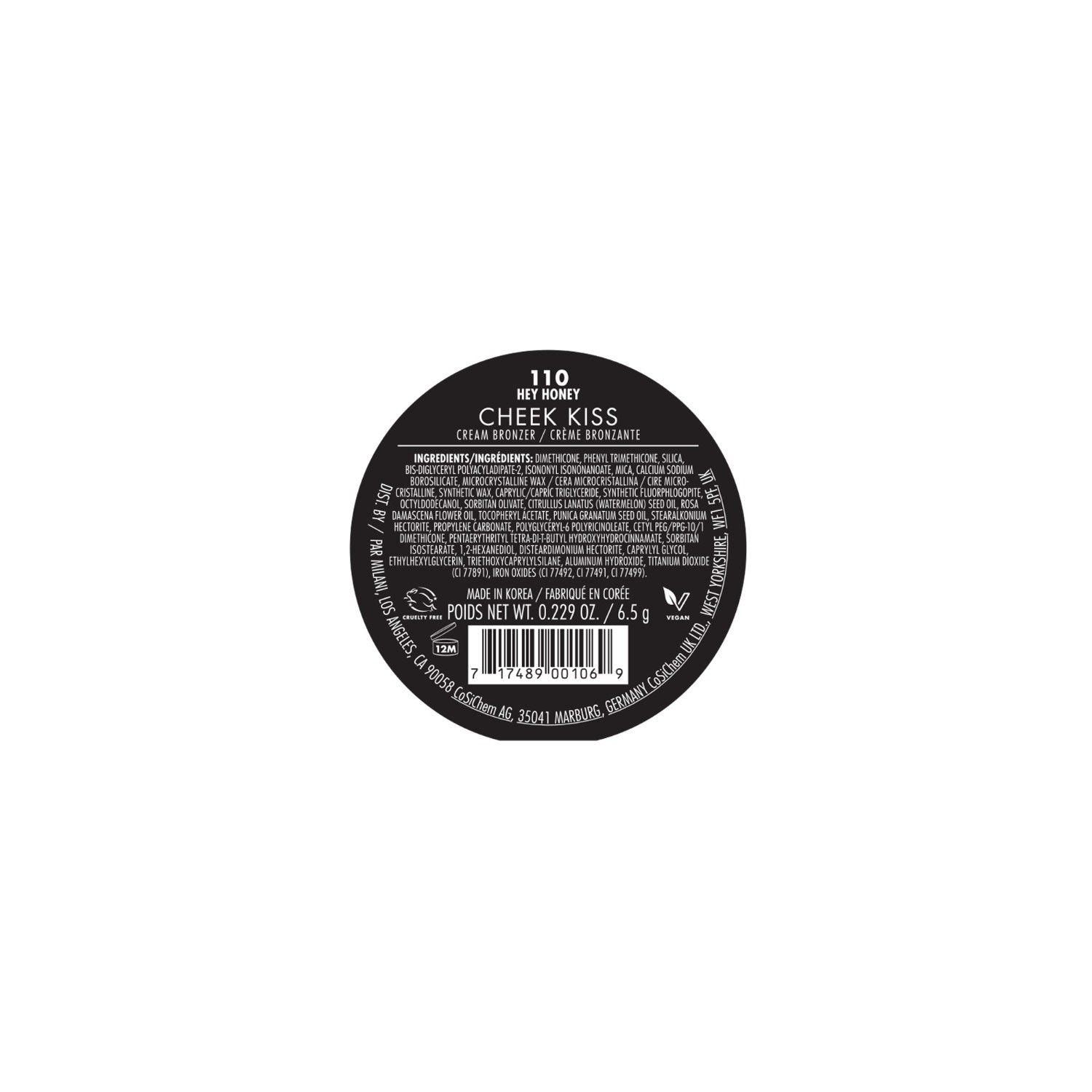 Milani Bronzer Cheek Kiss Cream Bronzer - 6 g