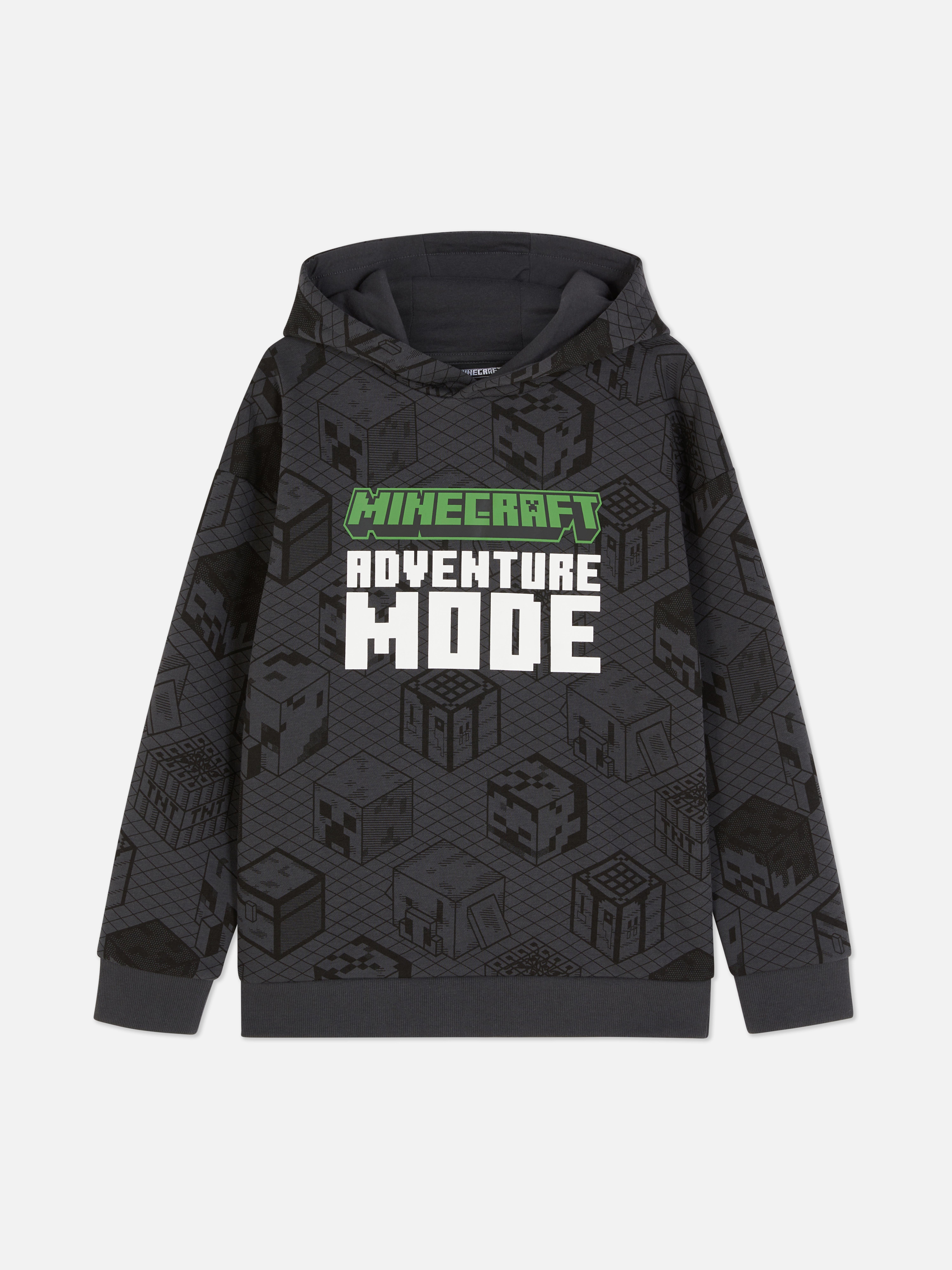 Minecraft-Hoodie mit Print: Ein langärmeliger Hoodie mit Bündchen, Minecraft-Print und geripptem Saum.