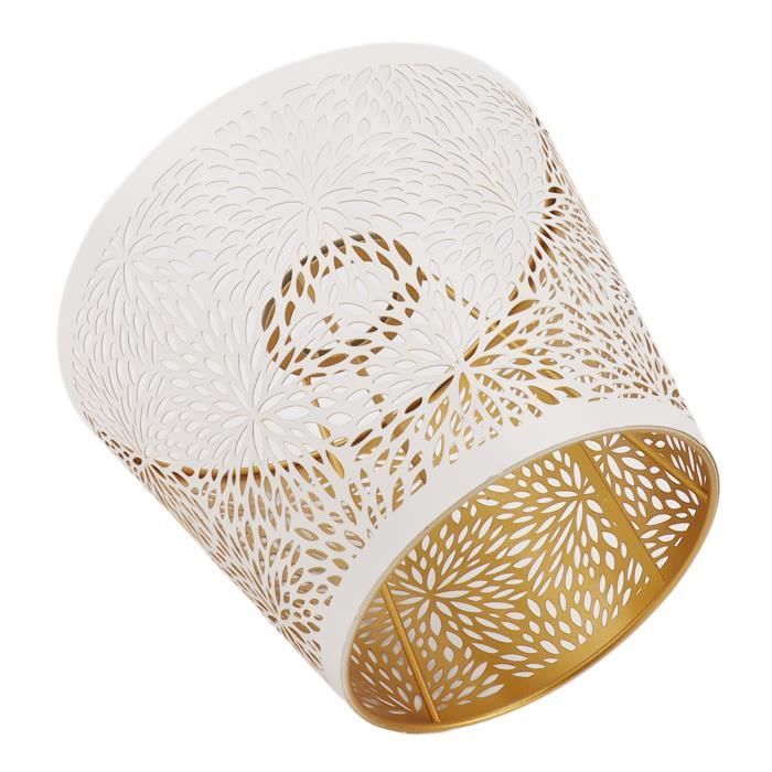 Abat-jour suspendu OMABETA - Motif de fleurs sculptées blanches - Design moderne en fer - Installation facile