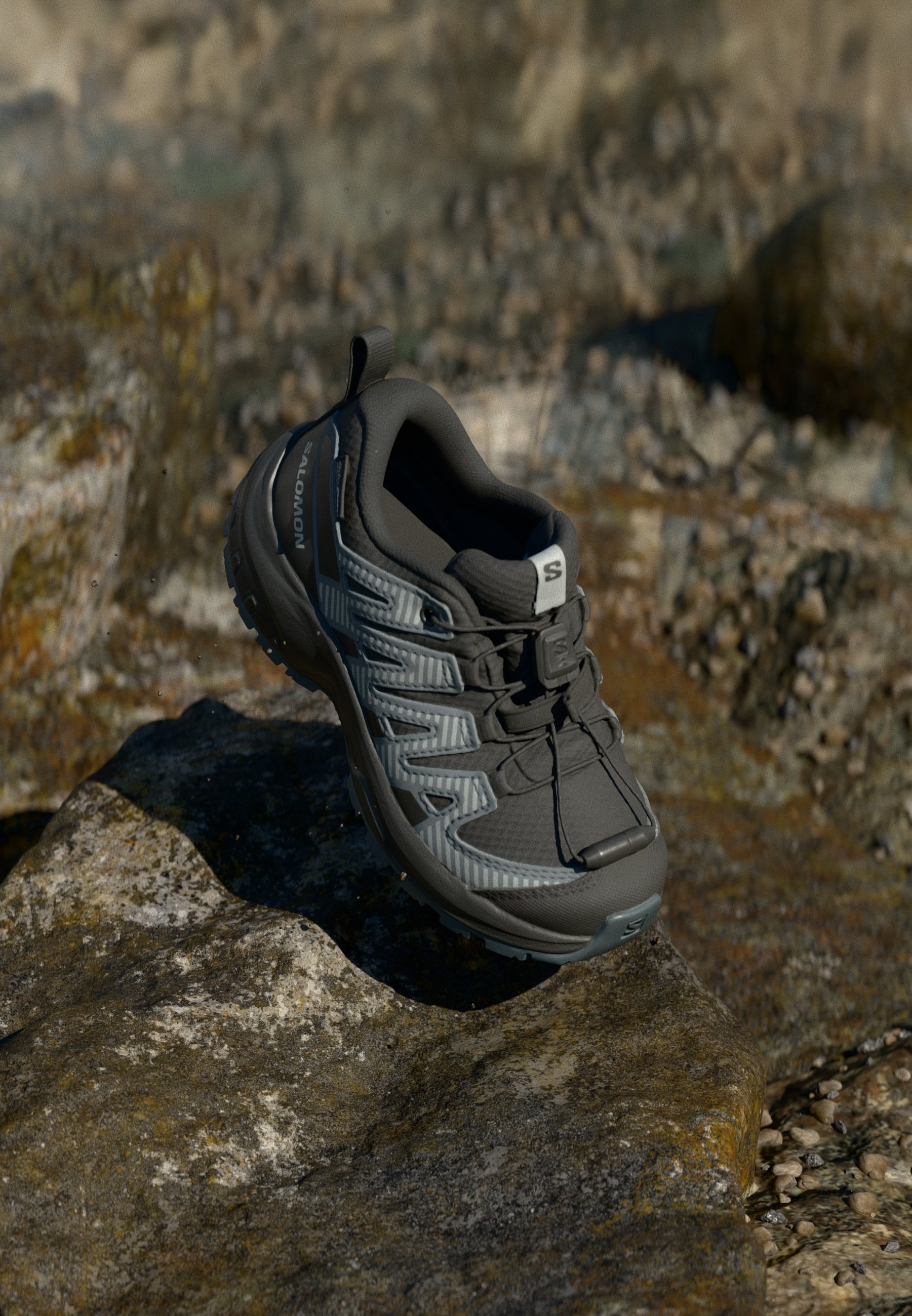 Salomon XA PRO V8 WATERPROOF UNISEX - Wandelschoenen - zwart/turbulence/quarry