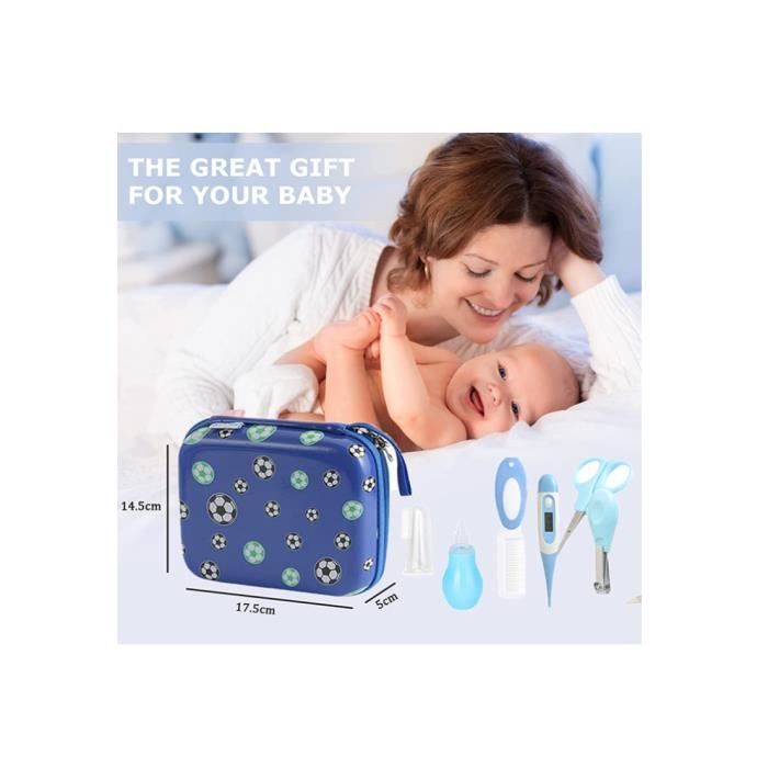 9PCS Set de Trousse de Toilette pour Bébé Confort, Trousse de Soin Bébé Naissance avec Complète Accessoires Hygiénique pour Toilette