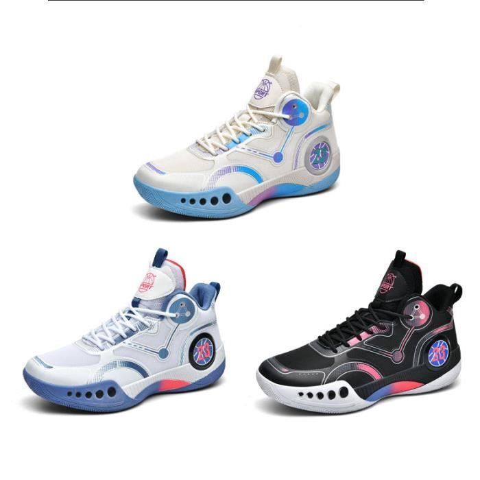 INSFITY Hoge sneakers voor jongens - Ademende mesh sportschoenen, antislip hardloopschoenen - Blauw