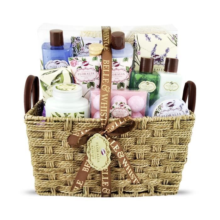 Gloss! Coffret Cadeau de Bain Premium au Parfum Floral de Lavande-Thé Vert-Rose 21 Pièces XM23390
