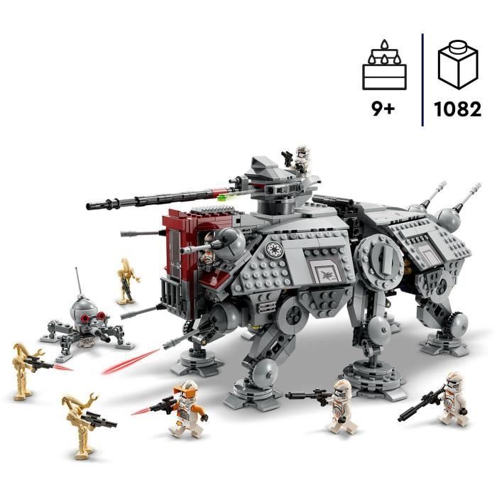 LEGO 75337 Star Wars Le Marcheur AT-TE, Jouet, Figurines Droïdes de Combat, Clone Trooper, La Revanche des Sith, Enfants Dès 9 Ans