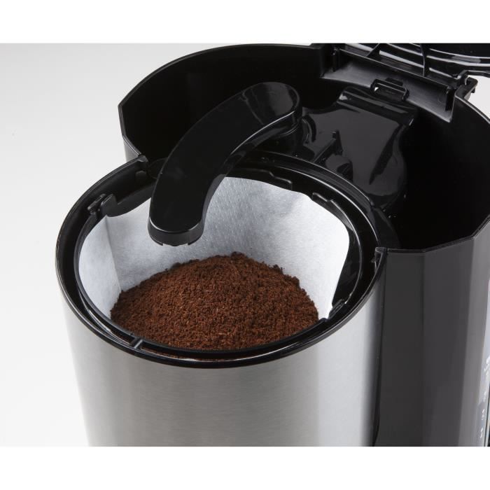 Cafeteira de filtro - DOMO - DO709K - 1000 W - 1 L - 8 xícaras - Tela LCD - Timer de 24 horas - Aço inoxidável