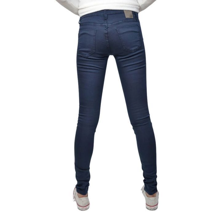 Jean femme - TIFFOSI - Skinny - Taille régulière - Bleu uni - 5 poches