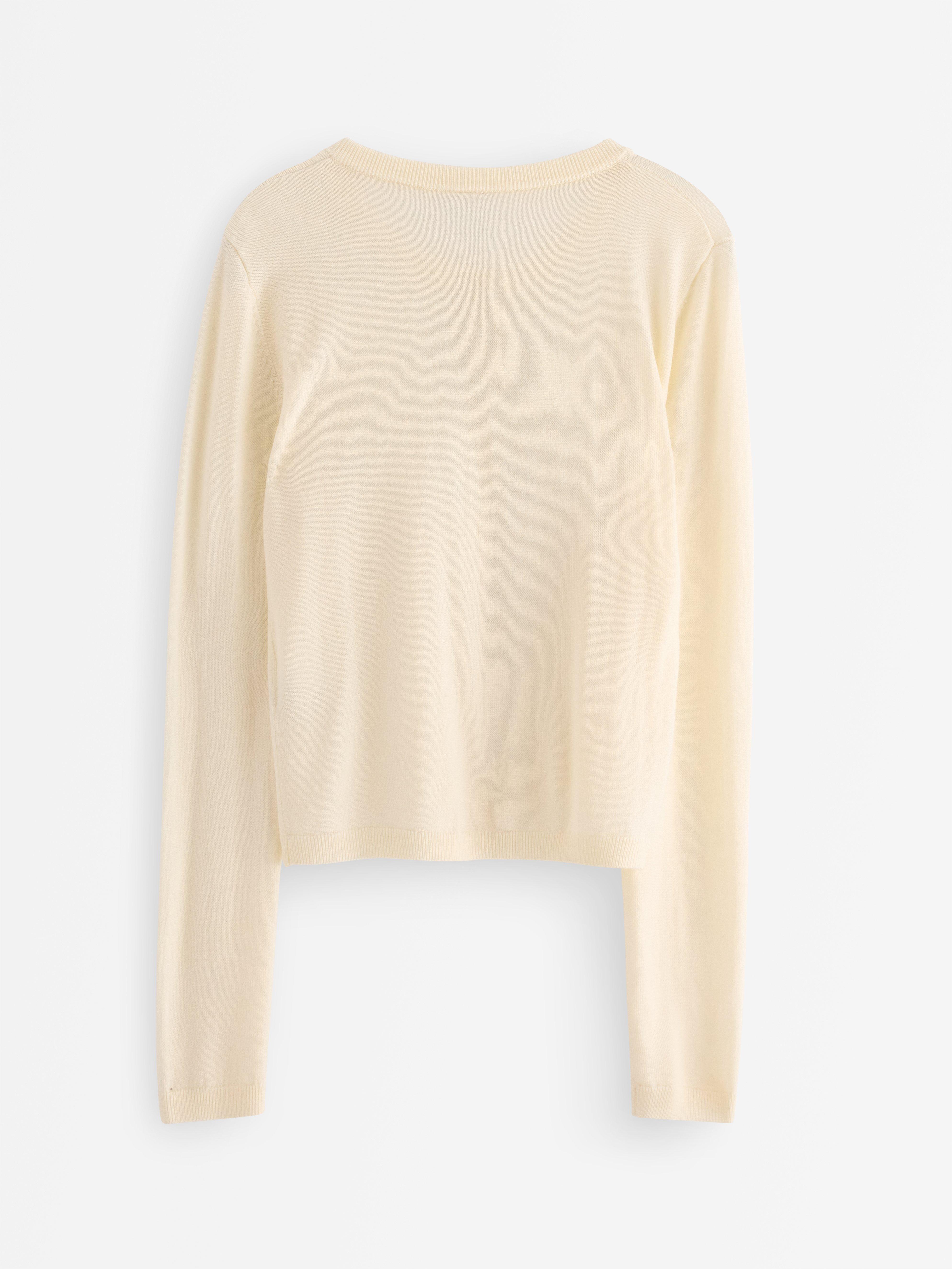 Cardigã em lã merino Off White