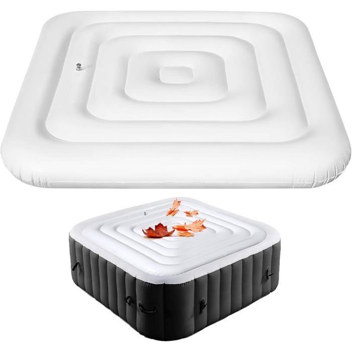 Inflatable cover for square spa - Nosheir - Diameter 135 cm - Quick inflation valve - Easy deflation valve