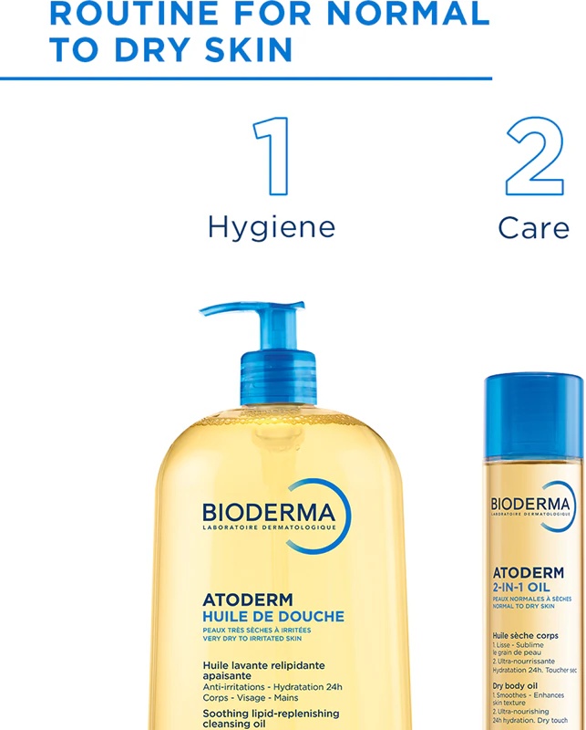 Bioderma Atoderm 2-v-1 olje intenzivno hranilno olje za suho kožo